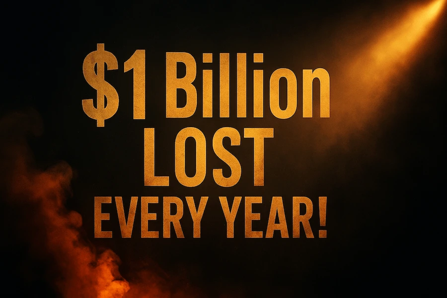 1 Billion dollars lost every year